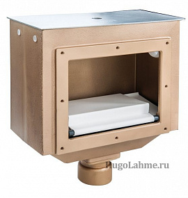 Скиммер под плитку из бронзы AllFit (Hugo Lahme), 1 выход, 160 мм, 1010020